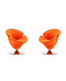 Manhattan Comfort tulip Swivel Accent Chair, Set of 2
