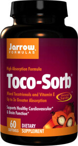 Витамин Е Jarrow Formulas Toco-Sorb Смесь токотриенолов и витамина Е 60 мягких капсул