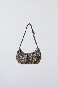 Animal print shoulder bag