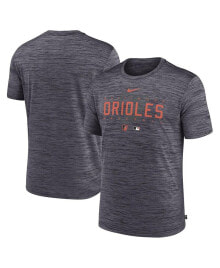Nike men's Heather Charcoal Baltimore Orioles Authentic Collection Velocity Performance Practice T-shirt