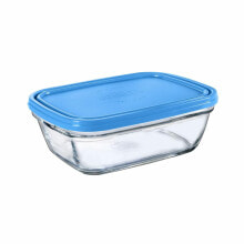 Rectangular Lunchbox with Lid Duralex Freshbox Blue 1,1 L