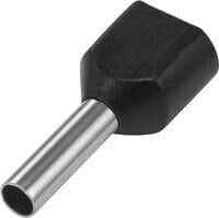 Conrad Electronic SE Conrad 1091322 - Wire end sleeve - Silver - Straight - Black - Metallic - Copper - PVC