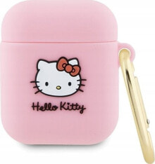 Sourcing Hello Kitty HKA23DKHSP Airpods 1/2 cover pink/pink Silicone 3D Kitty Head