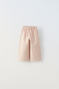 Striped plush culottes