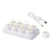 LED Candle Lumineo 486715 Rechargeable Inside (8 Units)