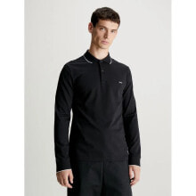 CALVIN KLEIN Stretch Tipping long sleeve polo