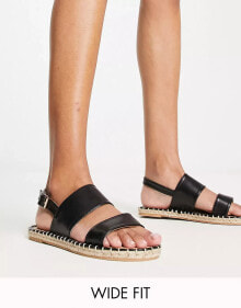 Купить женские сандалии RAID Wide Fit: RAID Wide Fit Margot espadrille sandals in black