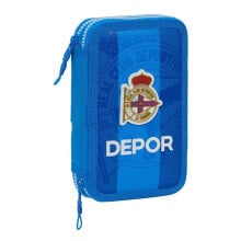 SAFTA Double Filling Real Deportivo De La Coruña Pencil Case 28 units