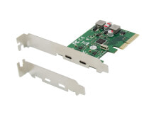 Купить компьютерные разъемы и переходники Conceptronic: Conceptronic EMRICK 2-Port USB 3.2 Gen 2 Type-C PCIe Card - self-powered - PCIe - USB 3.2 Gen 2 (3.1 Gen 2) - PCI 3.0 - Green - PC - China