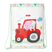 Backpack with Strings Safta Granja White Green 26 x 34 x 1 cm