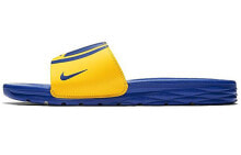 Nike Benassi Solarsoft NBA amarillo 蓝黄 拖鞋 男女同款 / Сланцы Nike Benassi Solarsoft NBA Amarillo 917551-701