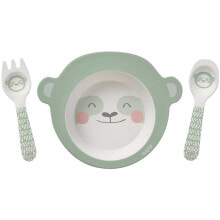 Посуда для малышей Набор детской посуды Saro Тарелка,ложка,вилка,3 предмета