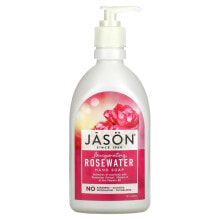 Жидкое мыло jason Natural, Бодрящее мыло для рук, розовая вода, 473 мл (16 жидк. Унций)