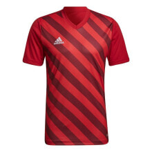 Мужские спортивные футболки мужская спортивная футболка красная с полосками Adidas Entrada 22