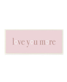 Stupell Industries soft Pink Love You More Phrase Heart Shapes Art, 7