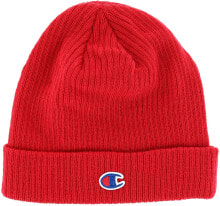 Мужская шапка серая вязаная  Champion Women's Ribbed Knit Cap (CS4003)