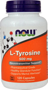 Аминокислоты NOW L-Tyrosine L-тирозин 500 мг 120 капсул
