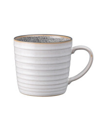 Denby studio Craft Grey/White Ridged Mug