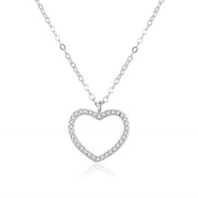 Колье beautiful silver necklace with heart AGS886 / 47