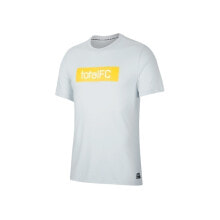 Мужские спортивные футболки Мужская спортивная футболка белая с надписью Nike FC Dry Tee Seasonal