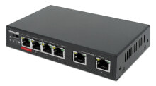 Купить сетевое оборудование IC Intracom: Intellinet 6-Port Fast Ethernet Switch 4 PoE-Ports - Switch - 0.1 Gbps