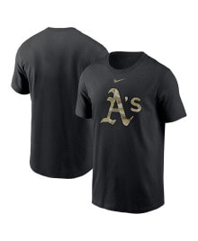 Nike men's Black Oakland Athletics Camo Logo Team T-shirt