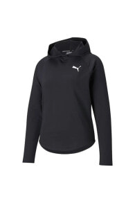 Active Kadın Siyah Kapüşonlu Sweatshirt