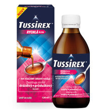 Витамины и БАДы для дыхательной системы Tussirex Syrup  Сироп - успокаивает слизистую глотки, способствует увлажнению верхних дыхательных путей и разжижению слизи 120 мл
