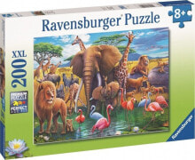 Детские развивающие пазлы Ravensburger Puzzle dla dzieci 2D Dzikie zwięrzeta 200 elementów