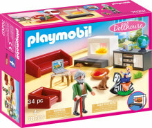Детские игровые наборы и фигурки из дерева Набор с элементами конструктора Playmobil Dollhouse 70207 Удобная гостиная