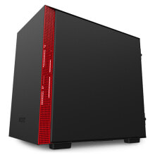 Компьютерные корпуса для игровых ПК NZXT H210 Mini Tower Черный, Красный CA-H210B-BR