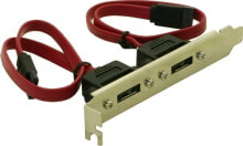 Компьютерные кабели и коннекторы deLOCK Slotbracket 2x internal SATA > 2x eSATA external 2x SATA 65116