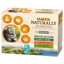 EUKANUBA IAMS Naturally Senior Land & Sea Collection wet food for cat 85g