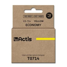 Купить картриджи для принтеров Actis: Картридж с оригинальными чернилами Actis KE-714 Жёлтый