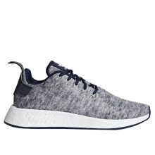 Мужская спортивная обувь для бега Мужские кроссовки спортивные для бега серые текстильные низкие с белой подошвой Adidas Nmd R2 Uas