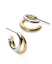 Купить женские серьги Ana Luisa: Double Hoop Earrings - Scarlett Two Tone