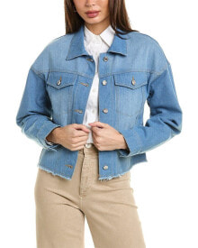 Купить женские пальто Pascale La Mode: Pascale La Mode Frayed Denim Jacket Women's