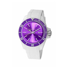 Женские наручные часы Женские часы аналоговые круглые фиолетовый циферблат силиконовый белый браслет Radiant