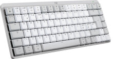 Клавиатуры logitech MX Mini Mechanical for Mac клавиатура Bluetooth QWERTY Датский, Финский, Норвежский, Шведский Серый, Белый 920-010797