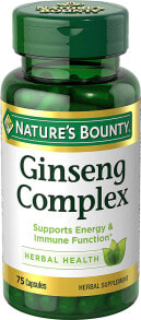 Имбирь и куркума nature's Bounty  Ginseng Complex Plus Royal Jelly -- 75 Capsules