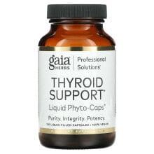 Растительные экстракты и настойки gaia Herbs Professional Solutions, Thyroid Support, 120 Liquid-Filled Capsules