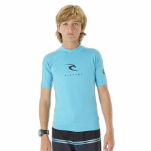 Children’s Short Sleeve T-Shirt Rip Curl Corps L/S Rash Vest Blue Lycra Surf