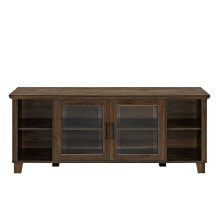 Walker Edison columbus TV Stand with Middle Doors - Grey Wash