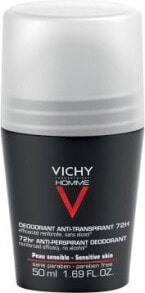 Дезодоранты Vichy Homme Ant-Perspirant Deodorant Шариковый дезодорант-антиперспирант для чувствительной кожи 50 мл