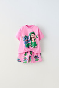 Lilo & stitch © disney t-shirt and bermuda shorts co-ord