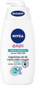 Nivea Baby Pure Sensitive Shampoo & Shower Gel Успокаивающий очищающий гель для тела и волос 500 vk