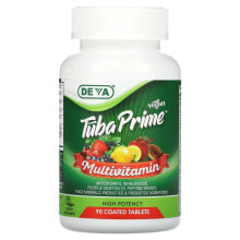 Витаминно-минеральные комплексы deva, Tuba Prime Vegan Multivitamin, High Potency, 90 Coated Tablets