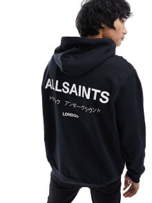 Купить мужские толстовки AllSaints: AllSaints Underground Oth hoodie in black