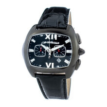 Мужские наручные часы с ремешком Мужские наручные часы с черным кожаным ремешком Chronotech CT2185J-39 ( 48 mm)