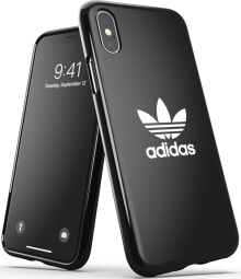 чехол пластмассовый черный с логотипом iPhone X/Xs adidas